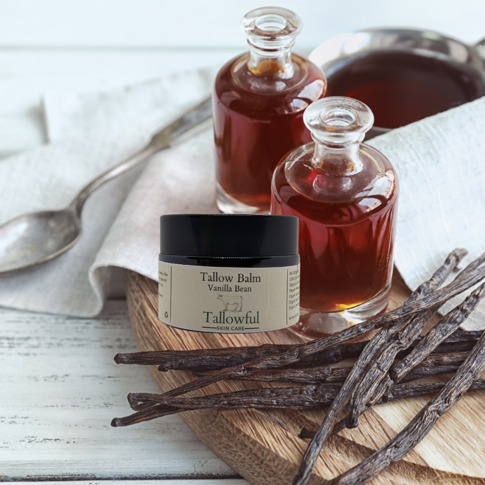 Organic Vanilla Bean Tallow Balm - Luxurious and Hydrating Formula for Soft, Smooth Skin
